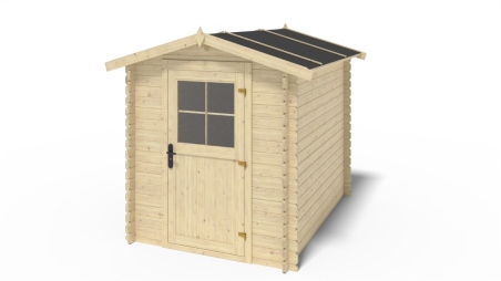 Casetta da giardino in legno - 4.75m2 - 1.9x2.5m - 28mm - colore: naturale