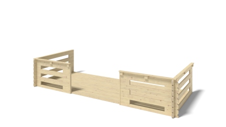 Veranda - 10.00 m2 - 5.00m x 2.00m - colore: naturale