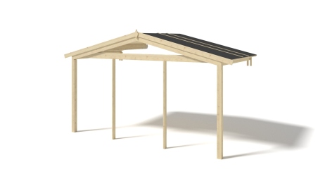 Tettoia di terazzo in legno - 4x2m - colore naturale