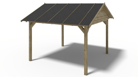 Gazebo da giardino in legno pergola 4,04x4,17 m - Impregnata