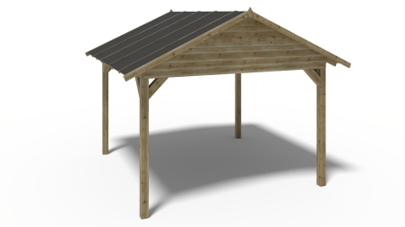Gazebo da giardino in legno pergola 4.04x4.17 m - Impregnata