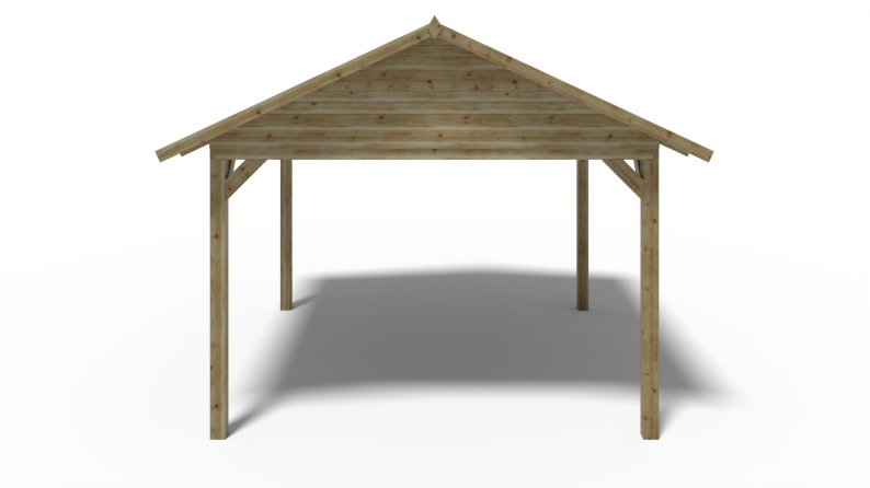 Gazebo da giardino in legno pergola 4.04x4.17 m - Impregnata