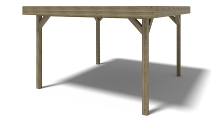 Gazebo da giardino in legno pergola 4.04x4.04 m - Impregnata
