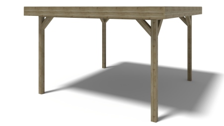 Gazebo da giardino in legno pergola 4,04x4,04 m - Impregnata