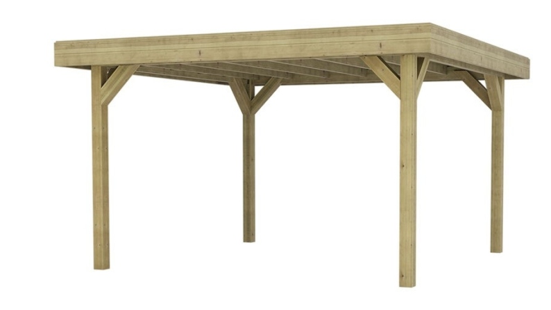 Gazebo da giardino in legno pergola 4.04x4.04 m - Impregnata