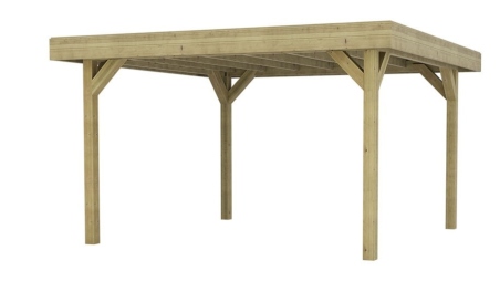 Gazebo da giardino in legno pergola 4.04x4.04 m - Impregnata