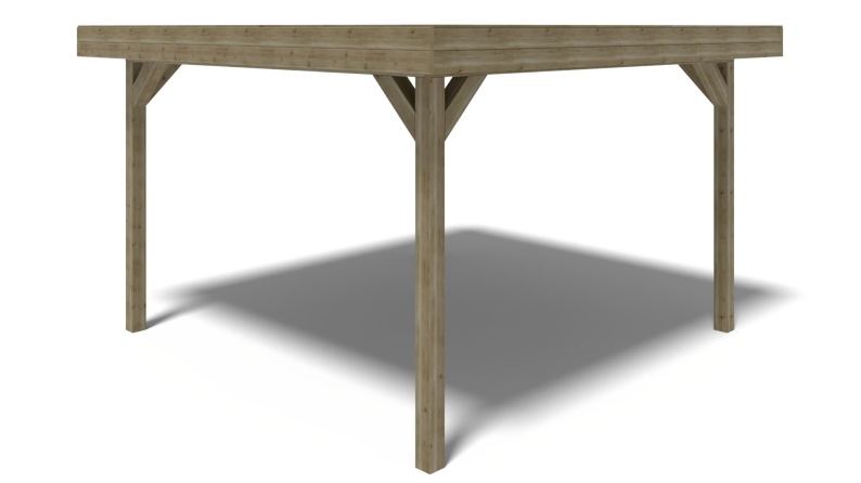 Gazebo da giardino in legno pergola 4.04x4.04 m - Impregnata