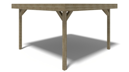 Gazebo da giardino in legno pergola 4.04x4.04 m - Impregnata