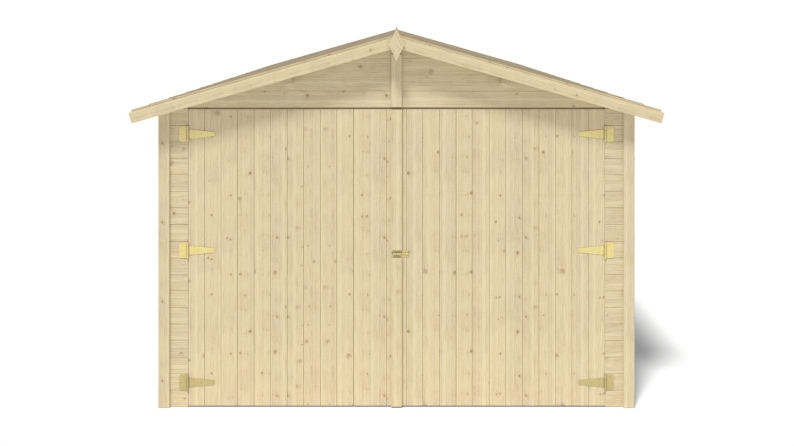 Garage in legno - 18.19m2 - 3.05x5.91m - 18mm - colore: naturale