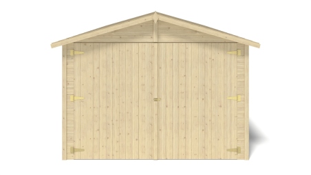Garage in legno - 18.19m2 - 3.05x5.91m - 18mm - colore: naturale