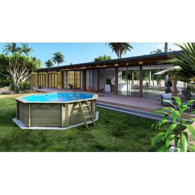 Piscina in legno 4.72x4.72 - H.1.2 m autoportante