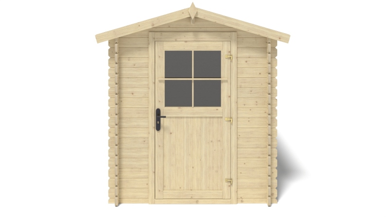 Casetta da giardino in legno - 5.7m2 - 1.9x3m - 28mm - colore: naturale
