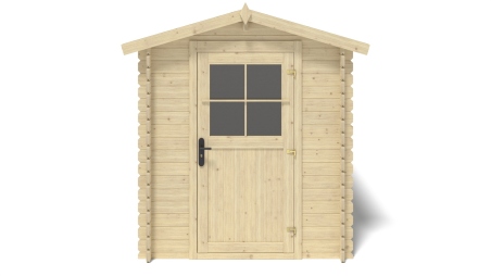 Casetta da giardino in legno - 5.7m2 - 1.9x3m - 28mm - colore: naturale