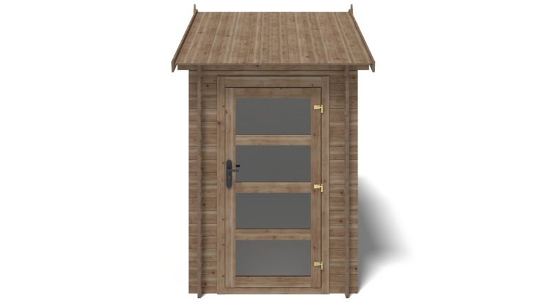 Casetta da giardino in legno - 4.5m2 - 1.5x3m - impregnata - 28mm - colore: marrone