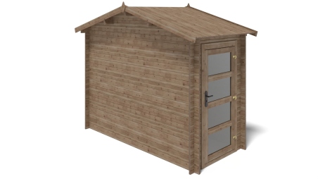 Casetta da giardino in legno - 4.5m2 - 1.5x3m - impregnata - 28mm - colore: marrone