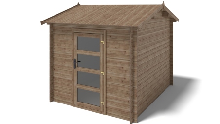 Casetta da giardino in legno - 7.50m2 - 2.50x3.00m - impregnata - 28mm - colore: marrone