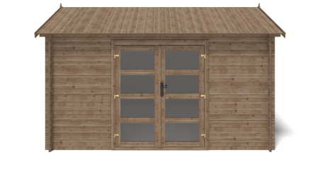 Casetta da giardino in legno - 12m2 - 4x3m - impregnata - 28mm - colore: marrone