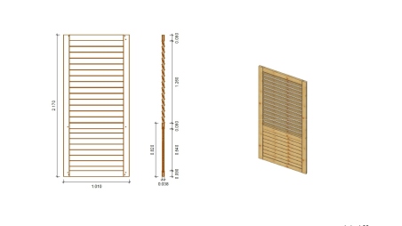 Gazebo da giardino in legno pergola 4.04x4.04 m con pannelli - Impregnata