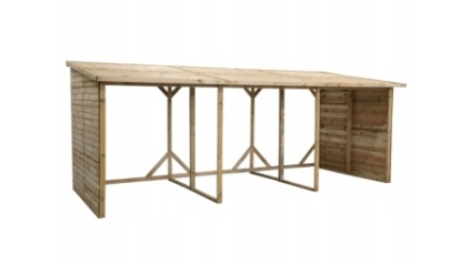 Capannone per legna 20 m3 - 5.2x2 m - H.2.06 m - Trattata