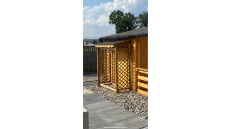 Capannone per legna 1.96 m3 - 1.8x0.64 m - H.1.8 m - Trattata