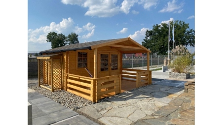 Capannone per legna 1.96 m3 - 1.8x0.64 m - H.1.8 m - Trattata