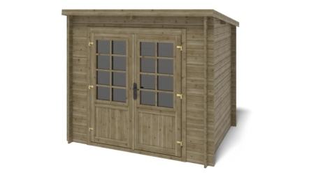 Casetta da giardino in legno - 5m2 - 2.5x2m - impregnata - 28mm - colore: verde