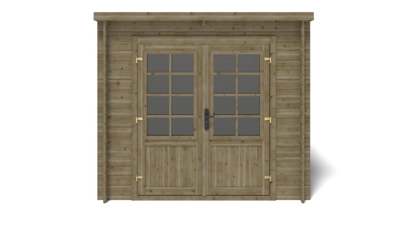 Casetta da giardino in legno - 5m2 - 2.5x2m - impregnata - 28mm - colore: verde