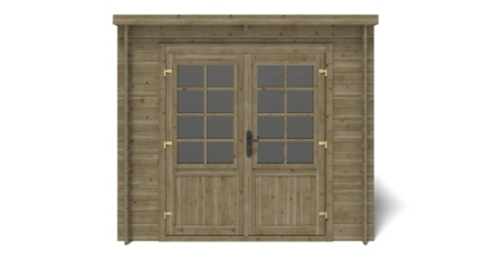 Casetta da giardino in legno - 5m2 - 2.5x2m - impregnata - 28mm - colore: verde