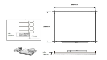 Casetta da giardino in legno - 6.25m2 - 2.5x2.5m - impregnata - 28mm - colore: verde
