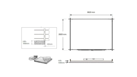 Casetta da giardino in legno – 4x3 m con estensione 4x2.76 m - 12 m²