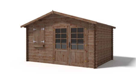 Casetta da giardino in legno - 12m2 - 4x3m - impregnata - 28mm - colore: marrone