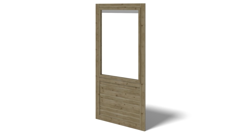 Gazebo da giardino in legno pergola 4.04x4.04 m con pannelli - Impregnata