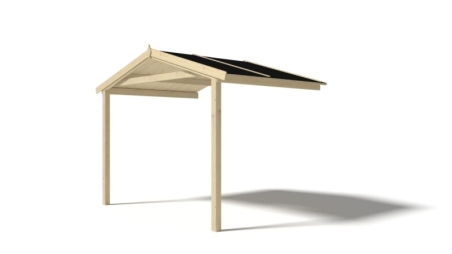 Tettoia di terazzo in legno - 3x3m - colore naturale