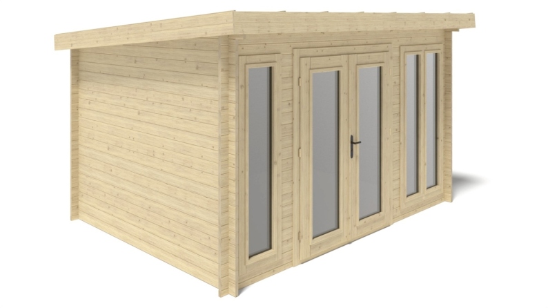 Casetta da giardino in legno - 12m2 - 4x3m - 34mm - colore: naturale