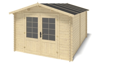 Casetta da giardino in legno - 12.00m2 - 3.00x4.00m - 28mm - colore: naturale