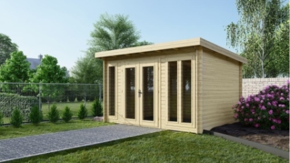 Casetta da giardino in legno - 16m2 - 4x4m - 34mm - colore: naturale